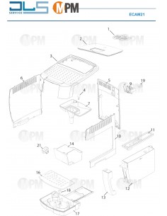 Pièces détachées pour robot café automatique Delonghi ECAM21.117.SB - miss- pieces.com