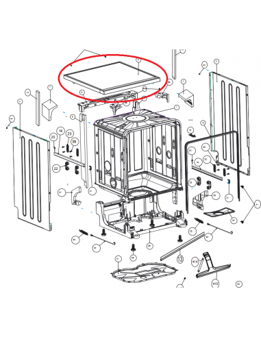 PANNEAU SUPERIEUR POUR LAVE VAISSELLE 42215951