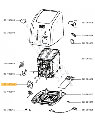 Carte electronique de commande pour grille pain tefal SS-986968