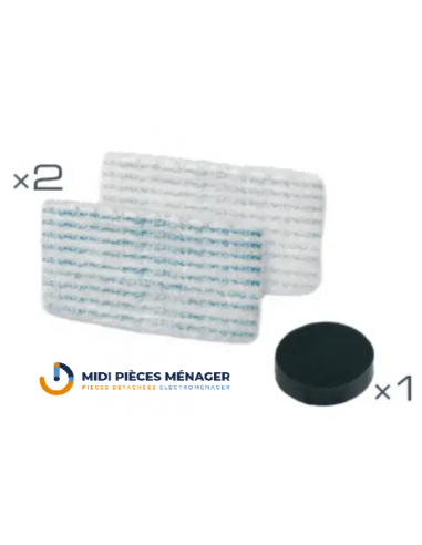 Lingettes x2 et filtre mousse pour nettoyeur vapeur rowenta ZR005804