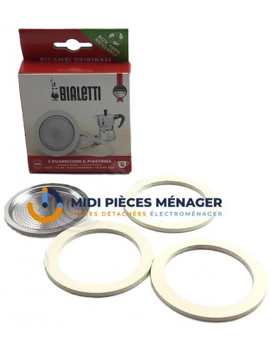 KIT DE 3 JOINTS ET FILTRE 6 TASSES MOKA BIALETTI