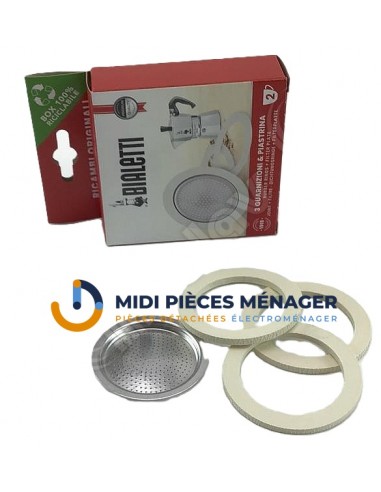 KIT DE 3 JOINTS ET FILTRE 2 TASSES MOKA BIALETTI